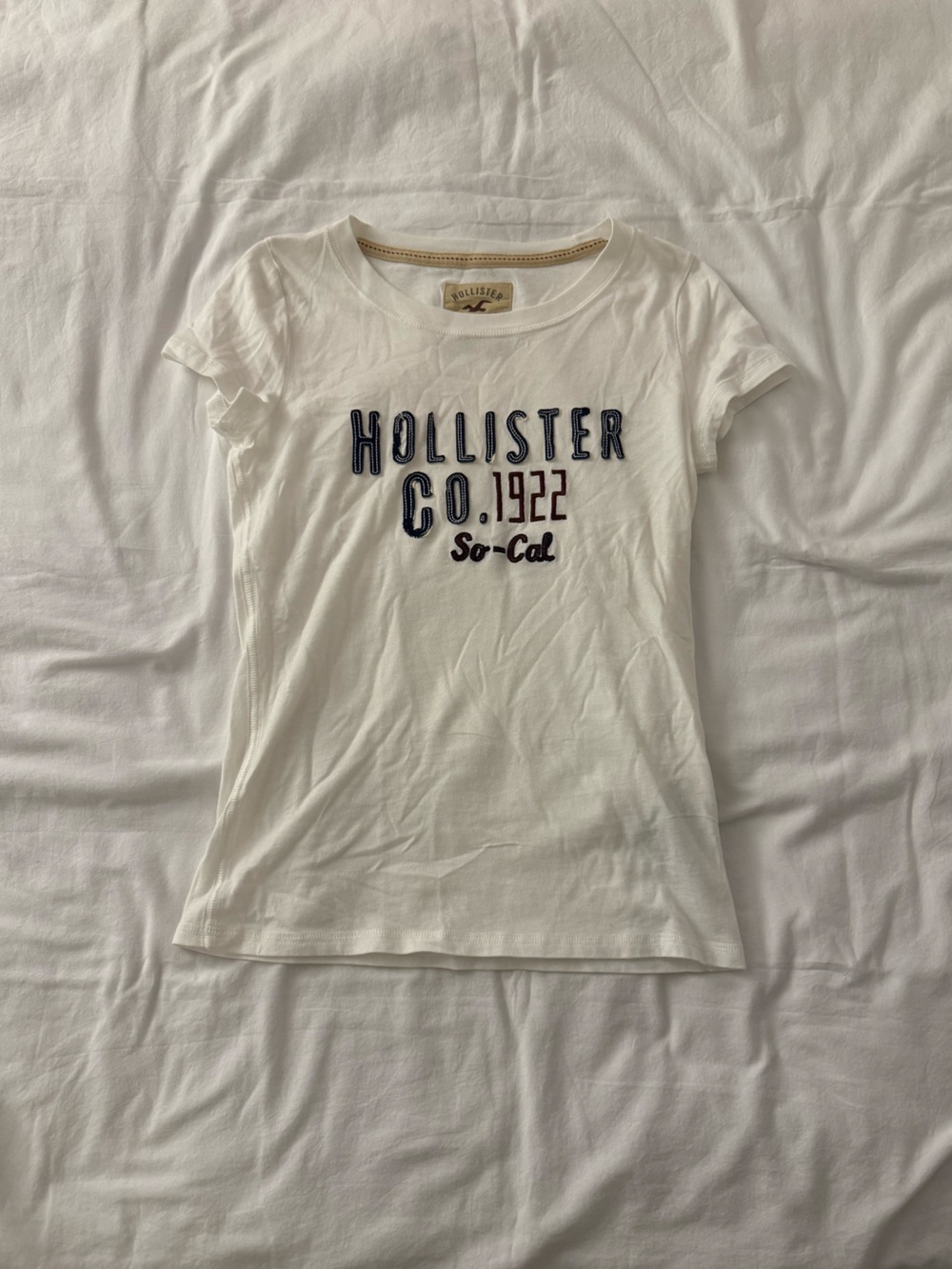 Y2K Hollister Co. 1922 So-Cal Graphic T-Shirt White Size S